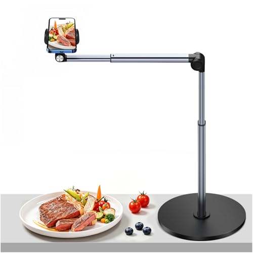 yAyusi Support Telephone pour Filmer, Bras Articulé Telephone Support pour iPhone, 30 CM Long, Réglable et Pliable, Adapté à la Diffusion en Direct, à la...