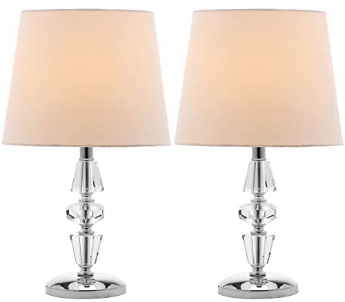 Set de 2 lámparas de mesa Crescendo cristal y pantalla gris miniatura 3