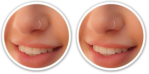 Fake Nasenring 24G – Clip-On Nasenschmuck aus 925 Sterling Silber – Kein Piercing nötig – Dünner Faux Ring für Frauen – Handgemacht – fake nose piercing ohne Loch