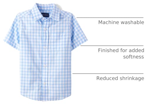 Image of The Children's Place Boys' Short Sleeve Poplin Button Down Shirt