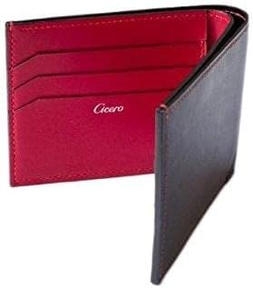 Cicero Bifold Men Leather Wallet Hand Stitch With Premium Full Grain Calf Leather (Brown, Blue, Green, Red)