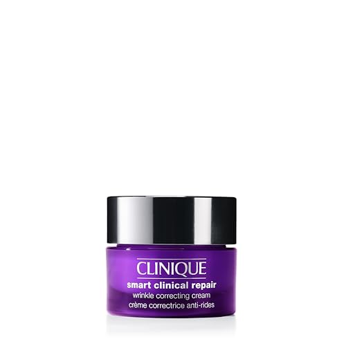 Clinique Smart Clinical Repair Wrinkle Correcting Anti Aging Face Cream With Hyaluronic Acid + Peptides For All Skin Types | Hydrating, Mini Travel Size, 0.5 Fl Oz