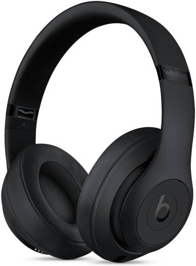New Beat.s Studio 3 Wireless Bluetooth Headphones Adaptive Noise Canceling Built-In Mic for Taking Calls Up to 22H of Battery Life with ANC Integrated Controls for Siri Matte Black Orginal