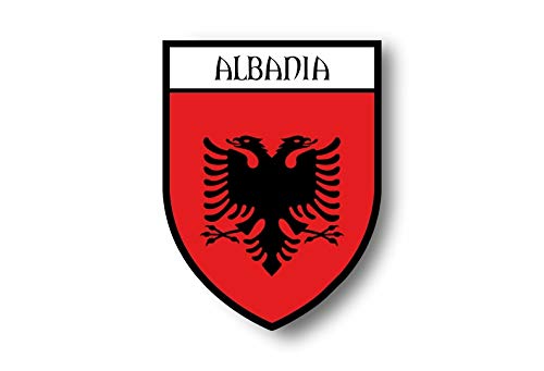 Akachafactory Sticker Adesivi Adesivo Stemma Citta Bandiera Auto Moto Albania