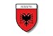 Akachafactory Sticker Adesivi Adesivo Stemma Citta Bandiera Auto Moto Albania