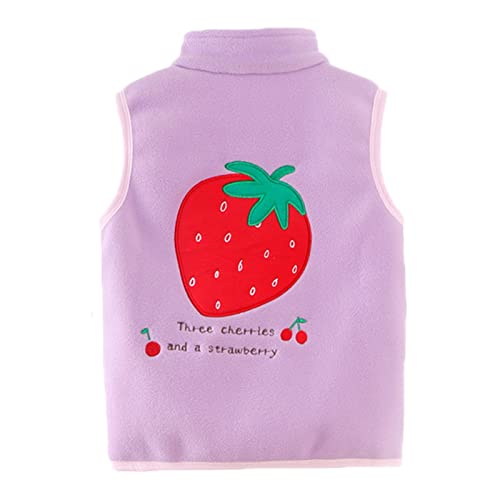 S𝐡erpa Vest for Kids Girl Fleece Casual Warm Cute Print Waistcoats Boy Sleeveless Comfortable Coats with Pokets2