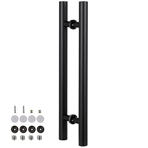 Tirador de Puerta Redondo de Metal para Puerta de Granero, Moderno Tirador de Puerta de Madera de Acero Inoxidable para Tienda, Oficina, Ducha, Cocina, instalación adosa