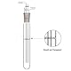 Labasics Glass Vakuum-Kühlfalle Trap mit 10 mm verzahntem Schlauch, 200 mm Länge unterhalb der 24/40 Verbindung