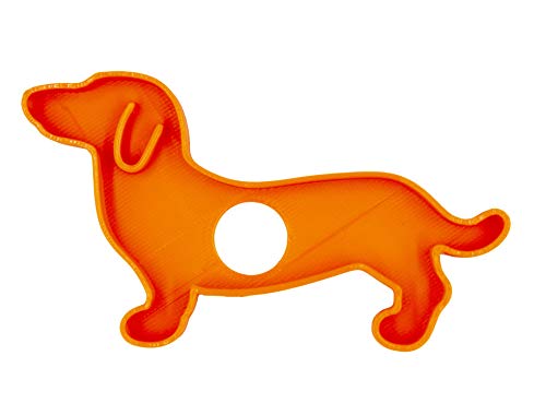 PlasticJewels - Tagliabiscotti Bassotto Divertente - Formina Cane Salsiccia Stampa 3D PLA Biodegradabile
