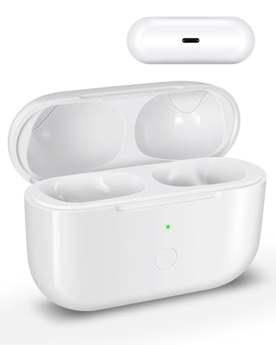 Charging Case Replacement for AirPods Pro 1st & 2nd Generation - Wireless Charger Case Without Earbuds (White)