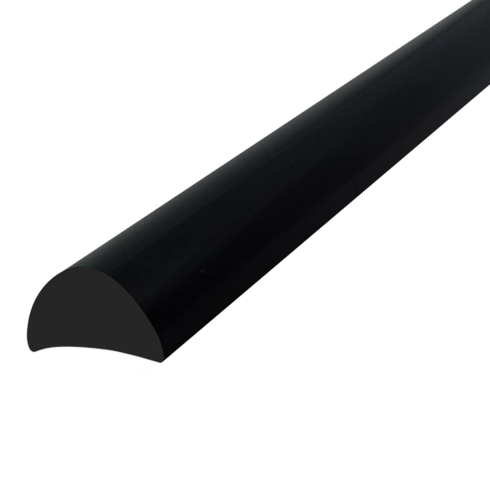 Shower or Bath Threshold Water Barrier Seal Strip | 80cm, 90cm, 140cm, 200cm or 250cm Long | Clear, White or Black | Used in Wetrooms or with Doors/Screens | Rigid Material | SEAL055 (25mm Black)