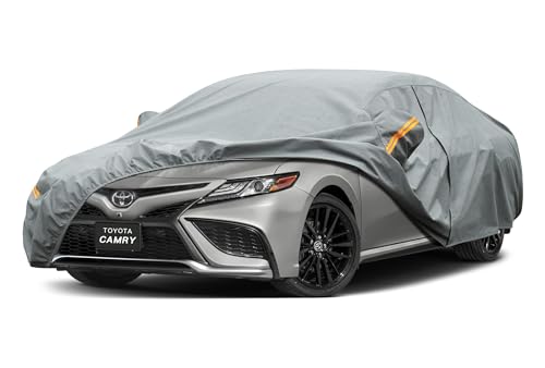 Image of Kayme Heavy Duty Car Cover Custom Fit Toyota Camry Sedan /Solara Coupe (1996-2025), Waterproof All Weather for Automobiles, Full Exterior Covers Sun Rain UV Protection.