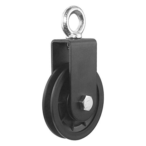 Cable Pulley Rotation Traction Wheel 3.54 in/90 mm Silence Smooth Detachable 360 Rotation for Pulley System DIY Attachment Lifting Blocks Gym Equipment, Hoists, Clothesline,DIY Home Projects (1 Pack)