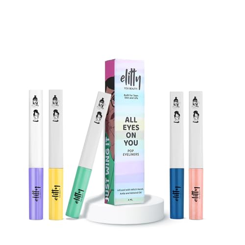 Elitty Eye Gotta Feeling - Play Date Combo for women (Lilac Dreams,Fading Love,High Maintenance,Honeycomb, Main Character) Infused with Vit E| Waterproof| Long Lasting| Vegan & Cruelty Free
