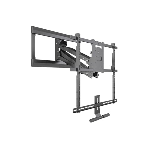 My wall höhenverstellbarer TV Wandhalter - HP55AL, Fernseher Halterung mit Federmechanismus, Bildschirme von 42 bis 65 Zoll, TV Halterung mit Soundbarhalter, neigbare und schwenkbare Wandhalterung