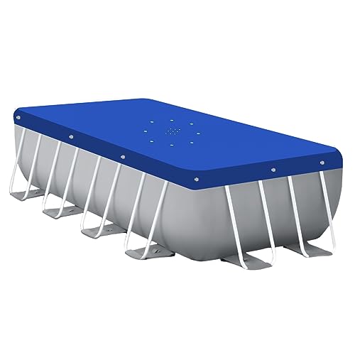 Linxor - Bâche de Protection réversible 4 Saisons pour Piscine Hors Sol - 150 GSM - Bleu et Gris - Plusieurs Formes et Tailles
