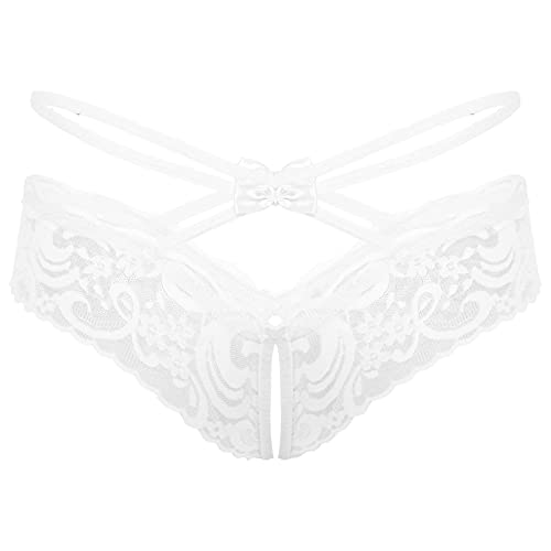 Sxiwei Men's Adult Lace See-Through Hollow Out Sissy Panties Lingerie Strappy Bikini Briefs Underwear2