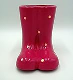 Ohne Blumen oder Dekoration Pflanzgefäss Blumentopf Stiefel Gummistiefel in 3 Farben wählbar (Pink)