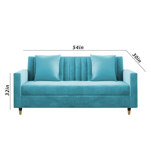 Image of Casaliving Garcia 3+2+1 Seater Sofa Set for Living Room (Turquise Colour) Premium Fabric Sofa