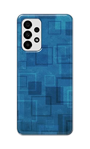 Image of Printed Hard Back Cover Case for Samsung Galaxy A73 5G Back Cover (Plain Azure Blue) -702