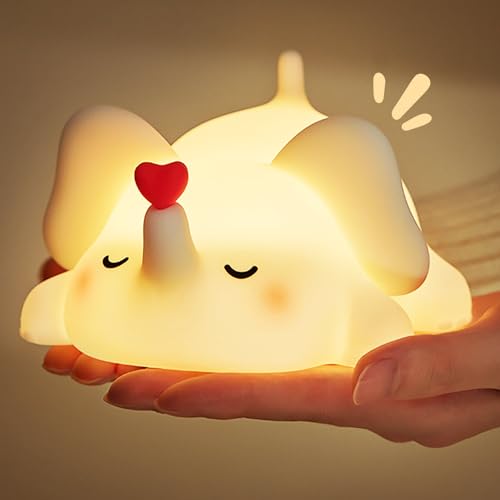 Adorable Elephant-Shaped Night Light for Kids,Multifunctional LED Light with Rechargeable and Touch Control Features, 3levels Brightness, Ideal as a Birthday Gift for Both Girls and Boys