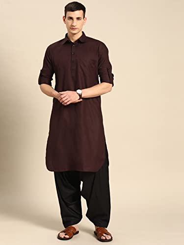 Image of Rajubhai Hargovindas Men's Festive Cotton Pathani Kurta