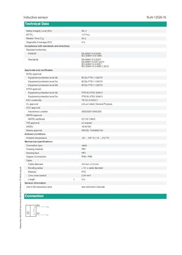 Capteur de proximité 106413 avec boîtier en plastique pour détection industrielle précise