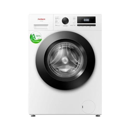 Corberó - Lavadora Carga Frontal | CLH10405ME | 10 Kg | 1400 RPM | Motor Inverter | 15 Programas | Vapor | Antialérgica | Blanco