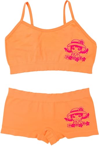 Image of ToBeInStyle Girl Pack of 6 Set Spaghetti Strap Training Bras & Boyshorts Bikinis