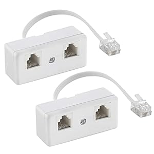 2 Stukken Kabel RJ11 6P4C, Twee Manier Telefoon Splitters, Kabel RJ11 6P4C Adapter, Vrouwelijke Adapter voor Ethernet…