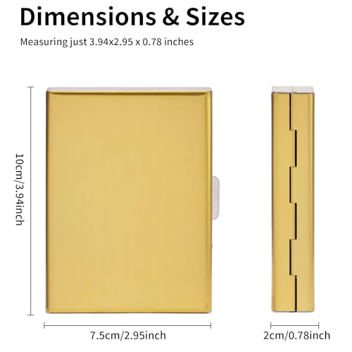 Image of Credit Card Holder Wallet Stainless Steel Card Case RFID Blocking Business Card Holder Protector for Women Men