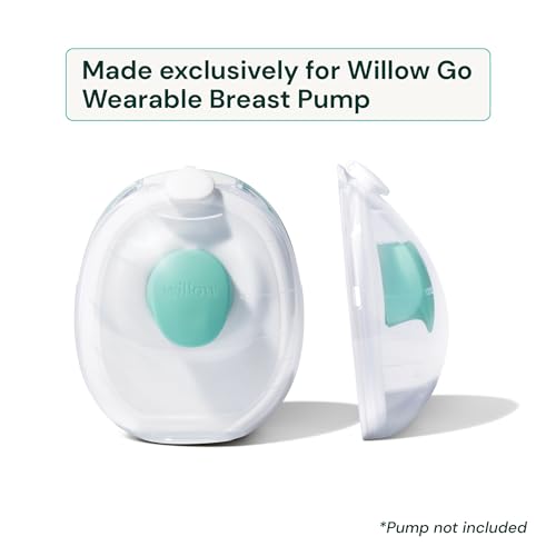Image of Willow Go 5oz Reusable Milk Containers with Splash Guard - for use with Willow Go Hands Free Breast Pump