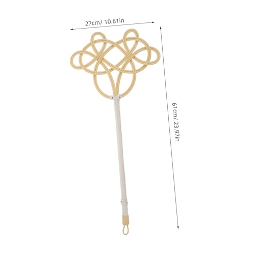 VALICLUD Manual Rug Beater Paddle with Imitation Rattan Weave Durable Plastic Long Handle Blanket Duster for Efficient Dust Removal Quilts Mattresses Carpets Suitable for Home and Office