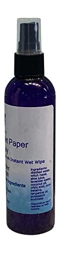 diva stuff soothing and gentle toilet paper spray instant wet wipes will not clog toilets all natural ingredients safe and smells fresh tea tree and lime scent 4 oz