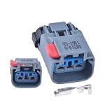 automotive connectors 3 Pin 2.8mm Female Automotive Wiring Harness Socket Connector Fit Compatible Crankshaft Camshaft Position Transducer Socket 52772-B5 easy replacement(1 pcs)