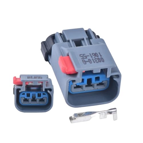 automotive connectors 3 Pin 2.8mm Female Automotive Wiring Harness Socket Connector Fit Compatible Crankshaft Camshaft Position Transducer Socket 52772-B5 easy replacement(1 pcs)