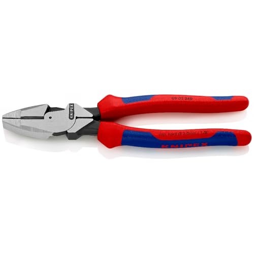 KNIPEX Kraft-Kombizange Lineman’s Pliers amerikanisches Modell auf SB-Karte mit Comfort-Griffen 240 mm, 09 02 240 SB