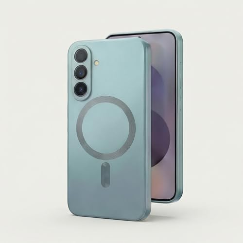Image of amazon basics Premium Mag-Safe Case for Samsung Galaxy S26 Plus 5G | Shockproof & Anti-Scratch Cover | Soft Silicone with Wireless Charging | Camera Lens Guard - Blue
