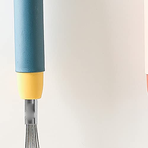 Batidor de cocina for el hogar con alambre acero inoxidable y mangos antideslizantes, gancho for colgar (azul)(Pink)