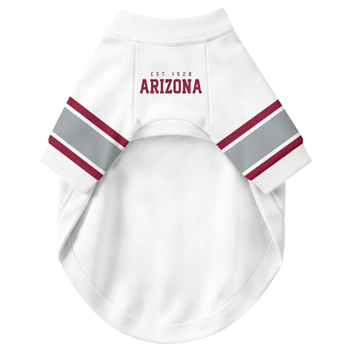 Image of Arizona Dog Clothes Jersey Style Personalized Pet T Shirt with Custom Name Number for Small Medium Large Dogs