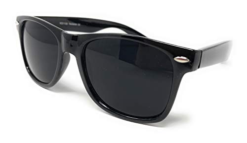 My Shades - Retro 80's Classic Rectangle Sunglasses (Black, Super Dark)3
