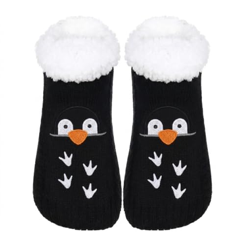 Image of ZYZX Cute Animal Slipper Socks for Women with Grips,Fuzzy Socks Indoor