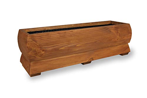 alfalux Pflanzkasten Pflanzkübel NUSS-BRAUN 58BE1818NU aus Holz Blumenkasten Balkonkasten Blumentopf (58 x 18 x 18 cm)