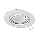 EGLO Einbaustrahler Peneto, Spot aus Stahl in Weiß, Einbauleuchte mit GU10 Fassung, LED Leuchtmittel inklusive, Einbaustrahler flach, schwenkbar, Ø 8,7 cm