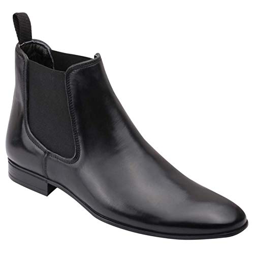 Crawford Mens Leather Black Boot