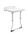 Produktbild Duschklappsitz Deluxe mit STÜTZBEIN Sicherheitssitz Wandstuhl Klappstuhl Duschhilfe Sitzhilfe zur Wandmontage, weiß