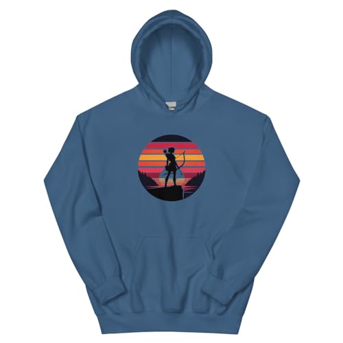 Sweat à capuche Sagittaire femme et unisexe bleu indigo XL