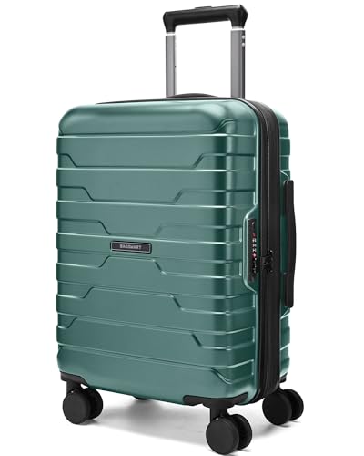 Image of BAGSMART Carry On Luggage 22x14x9 Airline Approved with Spinner Wheels,Lightweight Luggage with TSA Lock,Expandable Hard Shell Carry On Suitcases for Men Women, Pine Green, 20 Inch, Modern