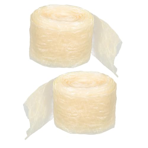 Luxshiny 2 Rolls Edible Collagen Sausage Casing for Homemade Hot Dogs Sausages High Temperature Resistant Skin for DIY Cooking for Family Fun