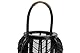 PORTAVELA METAL RATAN 21,5X21,5X43,5 NEGRO